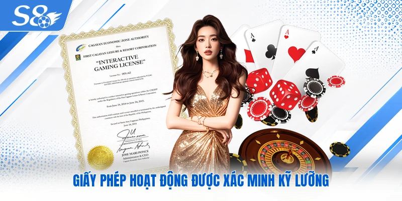 Giấy phép hoạt động được xác minh kỹ lưỡng